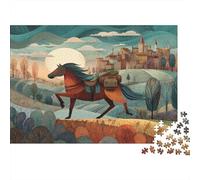52x38cm/1000pcsPuzzle, Puzzle Per Adolescenti Adulti Cavalli: un viaggio dalla campagna alla città