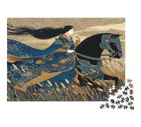 52x38cm/1000pcsPuzzle, Puzzle Per Adolescenti Adulti The Elegant Queen Rides A Black Cavallo in Armor