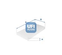 53.045.00 UFI Filtro, Aria abitacolo per ,CADILLAC,CHEVROLET,FIAT,OPEL,SAAB,VAUX