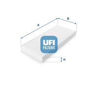 53.069.00 Filtro, Aria abitacolo Ufi