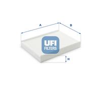 53.233.00 UFI Filtro, Aria abitacolo per SEAT,SKODA,VW