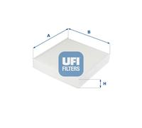 53.256.00 UFI Filtro, Aria abitacolo per ALPINE,DACIA,LADA,NISSAN,RENAULT