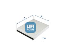 UFI Filters, Filtro Abitacolo Antipolline 53.320.00, Filtro Abitacolo per Ricambio, Adatto a Auto, Applicabile su Diversi Modelli di Mercedes