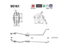 53 KW 72 CV CATALIZZATORE PER Citron C1 II PA, PS 1.0 VTi 72