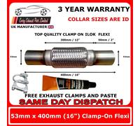 53 mm x 16" 53 mm x 400 mm giunto flessibile di scarico morsetto