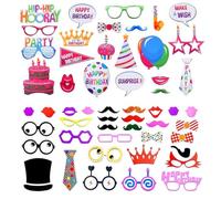 53 Pezzi Di Oggetti Di Scena Per Foto Di Compleanno, Decorazioni Per Feste Di Compleanno, Oggetti Di Scena Per Foto Portatili, Oggetti Di Scena Per Decorazioni Per Feste