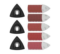 53 pezzi Dischi abrasivi oscillanti levigatura a delta, Kit assortito levigatura multiuso 80mm, Utensili piastra levigatura accessori, Utensili oscillanti piastra con carta abrasiva (80mm)