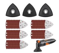 53 pezzi kit levigatura oscillante, Piastra di Levigatura a Delta, Piastra di Levigatura Utensile Multifunzione, Utensile Multifunzione Accessori, Piastra di Levigatura Utensile Multifunzione (93mm)