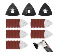 53 pezzi kit levigatura oscillante, Piastra di Levigatura a Delta, Piastra di Levigatura Utensile Multifunzione, Utensile Multifunzione Accessori, Piastra di Levigatura Utensile Multifunzione (80mm)