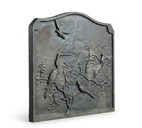 53 x 49 x 1 cm - Lastra in Ghisa "Uccelli" | Installazione camini e pareti