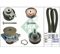 530 0538 30 INA Pompa acqua + Kit cinghie dentate per SEAT,SKODA,VW