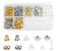 530 Pezzi Chiusure per Orecchini,Orecchino Schiene di Gomma,Orecchini Chiusura Stopper Schienali per Orecchini in 10 stili