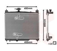 53002251 VAN WEZEL Radiatore, Raffreddamento motore per TOYOTA