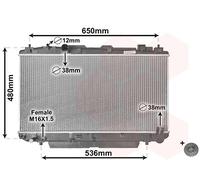 53002348 VAN WEZEL Radiatore, Raffreddamento motore per TOYOTA
