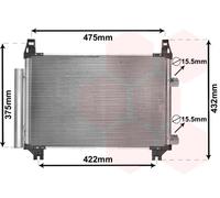 53005404 VAN WEZEL Condensatore, Climatizzatore per DAIHATSU,TOYOTA