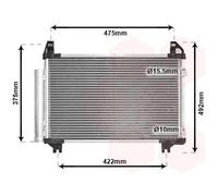 53005413 VAN WEZEL Condensatore, Climatizzatore per TOYOTA