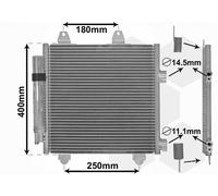 53005414 VAN WEZEL Condensatore, Climatizzatore per CITROËN,PEUGEOT,TOYOTA