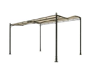 531857 - Pergola patio gazebo in acciaio appoggio a parete 300x250cm