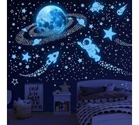 531PCS Stelle Fluorescenti Adesive Soffitto Adesivi Murali Bambini Stickers Murali Bambini Fluorescenti Pianeti Astronauta Stelline Luminose per Cameretta Decorazione per Soggiorno Cameretta Bambino