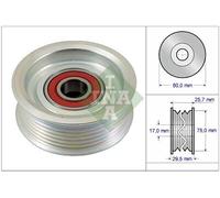 532 0587 10 INA Galoppino/Guidacinghia, Cinghia Poly-V per HONDA
