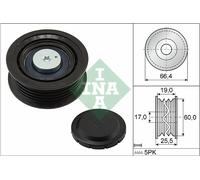 532 0642 10 INA Galoppino/Guidacinghia, Cinghia Poly-V per HYUNDAI,KIA