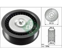 532 0808 10 INA Galoppino/Guidacinghia, Cinghia Poly-V per MERCEDES-BENZ