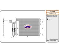 53332 AHE Condensatore, Climatizzatore per NISSAN,RENAULT