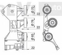 534033810 CUSCINETTI TENDICINGHIA COMPLETO MERCEDES B W245 TT DIESEL +AC CLIMA