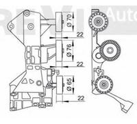 534043110 CUSCINETTI TENDICINGHIA COMPLETO MERCEDES A W169 TT BENZINA +AC CLIMA