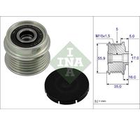 535 0004 10 INA Dispositivo ruota libera alternatore per AUDI,VW