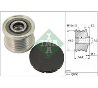 535 0075 10 INA Dispositivo ruota libera alternatore per BMW,BMW (BRILLIANCE)