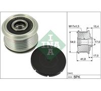 535 0317 10 INA Dispositivo ruota libera alternatore per CITROËN,DS,FIAT,OPEL,PE