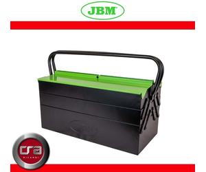 53565 Jbm CASSETTA IN ACCIAIO CON ATTREZZI - 64 PEZZI