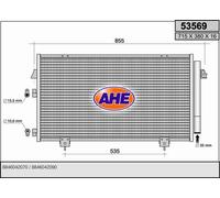 53569 AHE Condensatore, Climatizzatore per TOYOTA