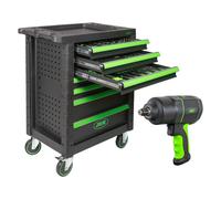 53608 AVVITATORE PNEUMATICO DA 1/2" 1200NM + 53904 CARRELLO A 7 CASSETTI