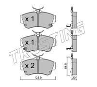 537.0 TRUSTING Kit pastiglie freno, Freno a disco per CHRYSLER
