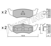 538.0 TRUSTING Kit pastiglie freno, Freno a disco per CHRYSLER,DODGE