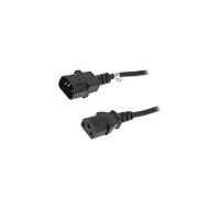 53896 Cavo IEC C13 femmina,IEC C14 maschio 1,8m nero 3x1,5mm2 10A QOLTEC