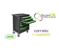 CARRELLO PORTAUTENSILI PORTA ATTREZZI OFFICINA 7 CASSETTI 172 UTENSILI JBM 53904