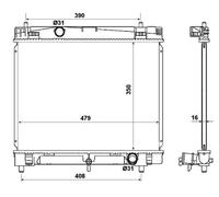 53972 NRF Radiatore, Raffreddamento motore per TOYOTA