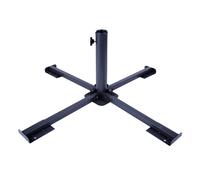 53991 Base ombrellone Pieghevole di Metallo 86x86x34 cm Colore Nero