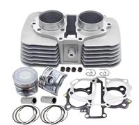 53mm 2-Cylinder Piston Ring Gasket Kit Compatibile con CBT250 CA250 CMX250 DD250 250cc Motorcycle Engine Repair