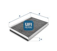 UFI Filters, Filtro Abitacolo ai Carboni Attivi 54.161.00, Filtro Abitacolo per Ricambio, Adatto a Auto e Furgoni, Applicabile su Diversi Modelli Mercedes Sprinter, Volkswagen Crafter