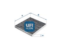 UFI Filters 54.256.00 Filtro Aria Abitacolo ai Carboni Attivi per Auto
