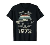 54° Compleanno Nato nel 1972 Auto d'epoca Maglietta