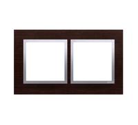 Simon 54 Nature cornice doppia in legno ARGENTO WENGÉ DRN2/84