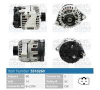 54 CV Alternatore per SMART Fortwo Cabrio 451 0.8 CDI KW 40 CV 54