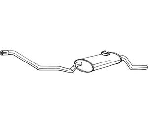 54 CV SILENZIATORE POSTERIORE PER VW Polo CAS/Cod Sp 86CF 1.3 KW 40 CV 54