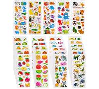 54 Fogli Adesivi per Bambini Adesivi 3D Stickers per Puffy Adesivi per Regali Compleanno Gratificanti Scrapbooking 1000+
