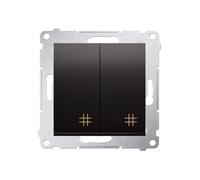 Kontakt-Simon DW7/2.01/48 Interruttore Elettrico Antracite - Accessorio Coltello Elettrico in Plastica, IP20, 250 V, 10 A, 75 mm